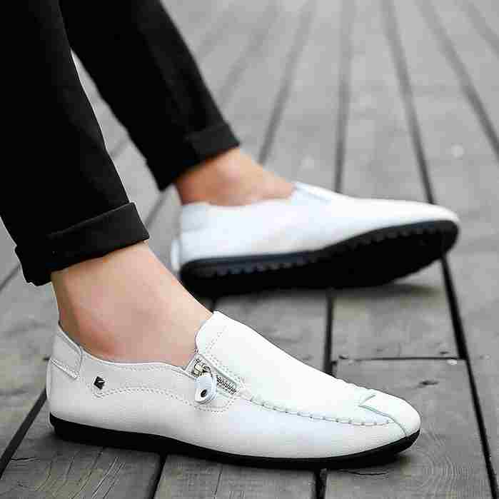 men's solid colour slip on loafer shoes